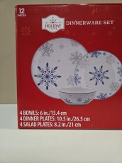 Snowflake Dinnerware Set Donated by Santa