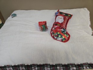Dog bed and Toys Donated by Santa