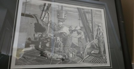 Black and white framed picture Donated by Len & Leah Stoesz